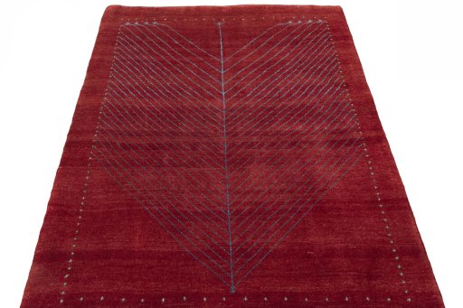 Surface texture of New Persian Gabbeh rug with natural Wool and intricate pattern
