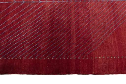 Close-up detail of New Persian Gabbeh rug from Iran / Persia showing Wool weave