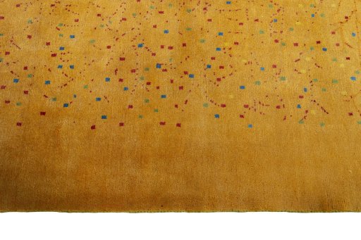 Close-up detail of New Persian Gabbeh rug from Iran / Persia showing Wool weave