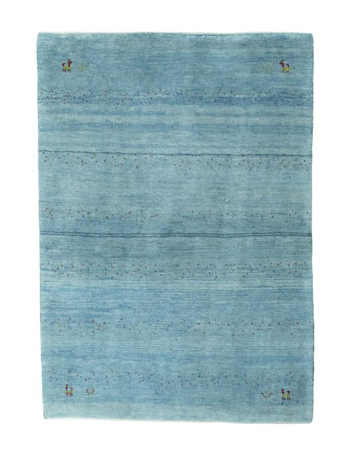 Full view of New Persian Gabbeh rug from Iran / Persia, 150 × 105 cm in Blue tones
