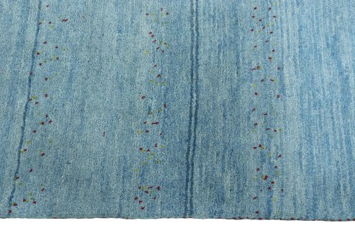 Close-up detail of New Persian Gabbeh rug from Iran / Persia showing Wool weave
