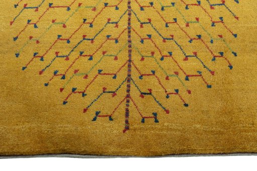 Central medallion detail of New Persian Gabbeh rug from Iran / Persia