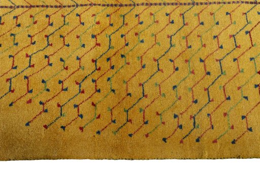 Close-up detail of New Persian Gabbeh rug from Iran / Persia showing Wool weave