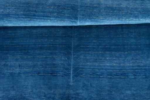 Full view of New Persian Gabbeh rug from Iran / Persia, 208 × 160 cm in Blue tones