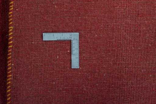 Close-up detail of New Persian Gabbeh rug from Iran / Persia showing Wool weave