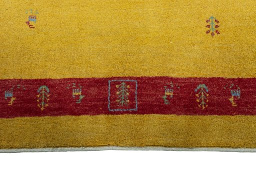 Central medallion detail of New Persian Gabbeh rug from Iran / Persia