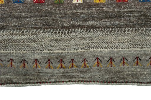 Central medallion detail of New Persian Gabbeh rug from Iran / Persia