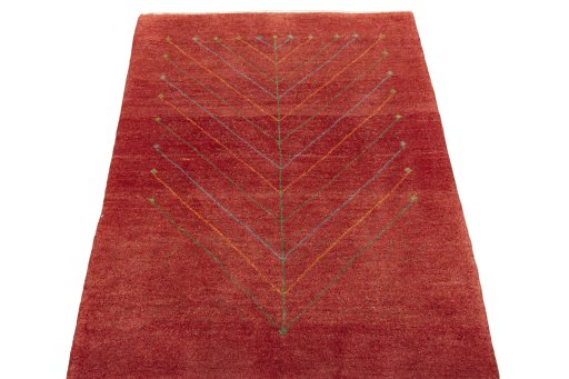 Surface texture of New Persian Gabbeh rug with natural Wool and intricate pattern