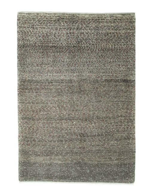 Full view of New Persian Gabbeh rug from Iran / Persia, 123 × 85 cm in Gray tones