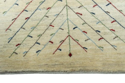 Central medallion detail of New Persian Gabbeh rug from Iran / Persia