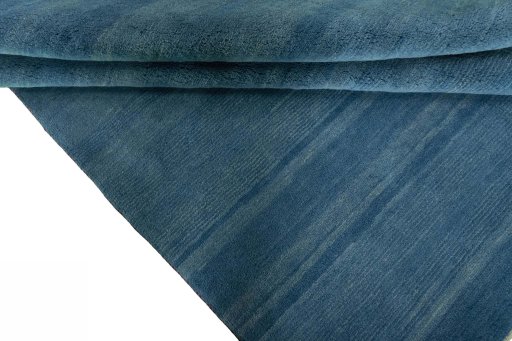 Full view of New Persian Gabbeh rug from Iran / Persia, 215 × 158 cm in Blue tones