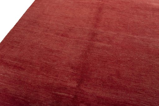 Backside of handmade New Persian Gabbeh rug showing knot structure and weave density