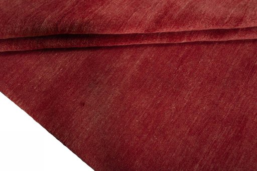 Full view of New Persian Gabbeh rug from Iran / Persia, 305 × 203 cm in Red tones