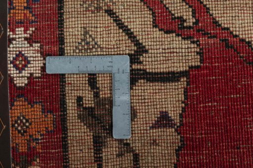 Close-up detail of 2000s Persian Gabbeh rug from Iran / Persia showing Wool weave