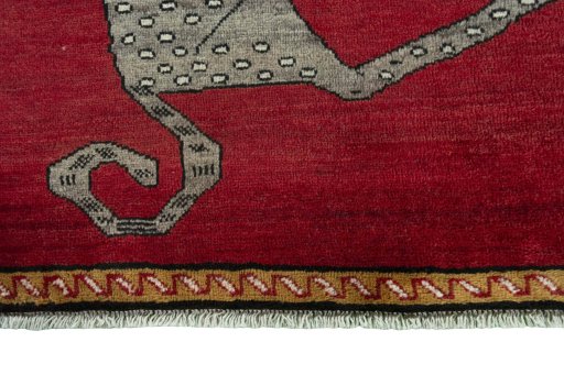 Central medallion detail of 2000s Persian Gabbeh rug from Iran / Persia