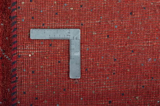 Close-up detail of New Persian Gabbeh rug from Iran / Persia showing Wool weave