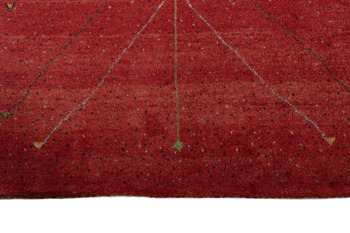 Central medallion detail of New Persian Gabbeh rug from Iran / Persia