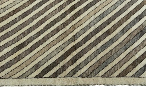 Close-up detail of 2000s Persian Gabbeh rug from Iran / Persia showing Wool weave