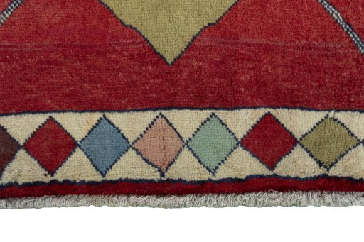 Central medallion detail of 2000s Persian Gabbeh rug from Iran / Persia