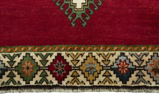 Central medallion detail of 2000s Persian Gabbeh rug from Iran / Persia
