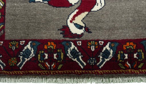 Central medallion detail of 2000s Persian Gabbeh rug from Iran / Persia