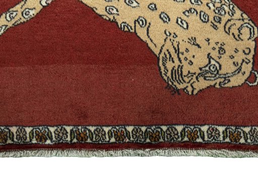 Central medallion detail of 2000s Persian Gabbeh rug from Iran / Persia