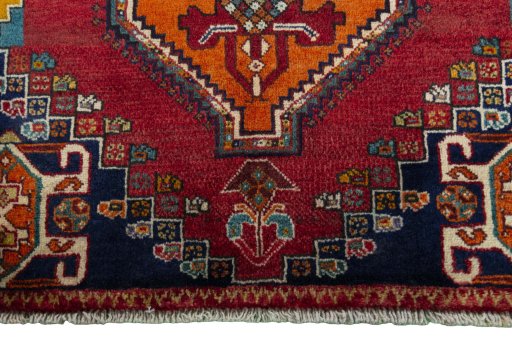 Central medallion detail of 2000s Persian Gabbeh rug from Iran / Persia
