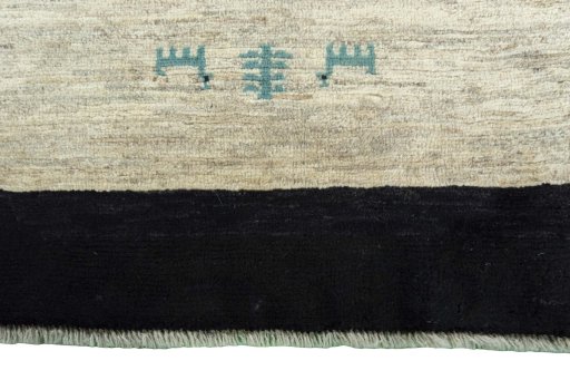Central medallion detail of New Persian Gabbeh rug from Iran / Persia