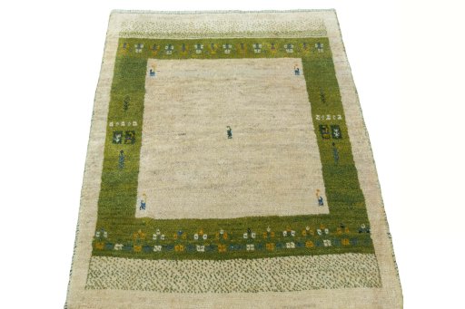 Surface texture of New Persian Gabbeh rug with natural Wool and intricate pattern