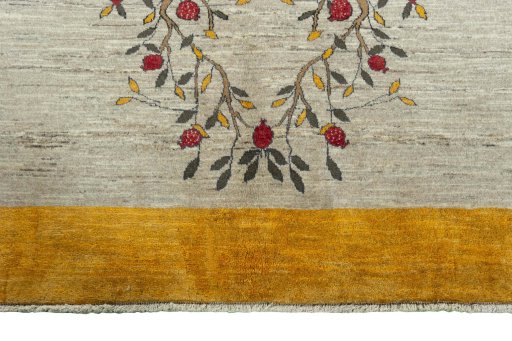Central medallion detail of New Persian Gabbeh rug from Iran / Persia