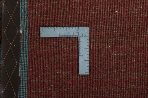 Close-up detail of 2000s Persian Gabbeh rug from Iran / Persia showing Wool weave