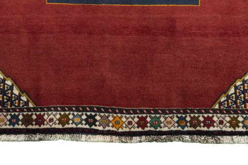 Central medallion detail of 2000s Persian Gabbeh rug from Iran / Persia
