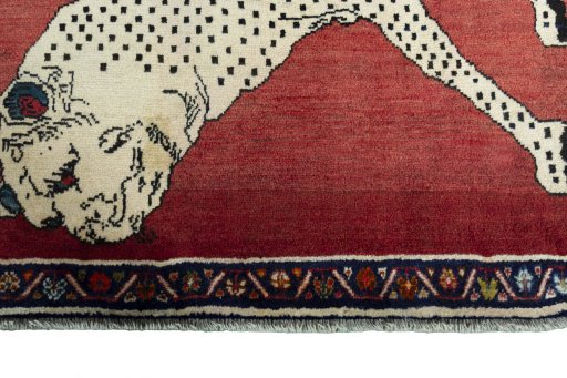 Central medallion detail of 2000s Persian Gabbeh rug from Iran / Persia