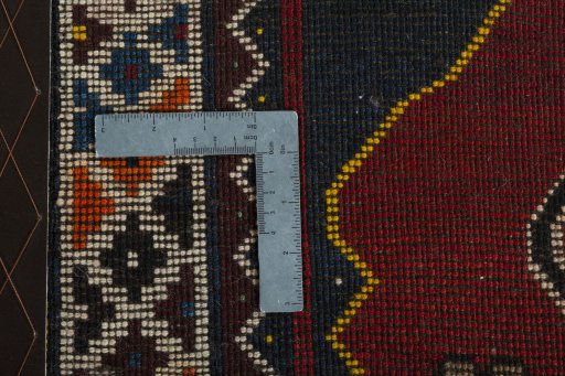 Close-up detail of 2000s Persian Gabbeh rug from Iran / Persia showing Wool weave