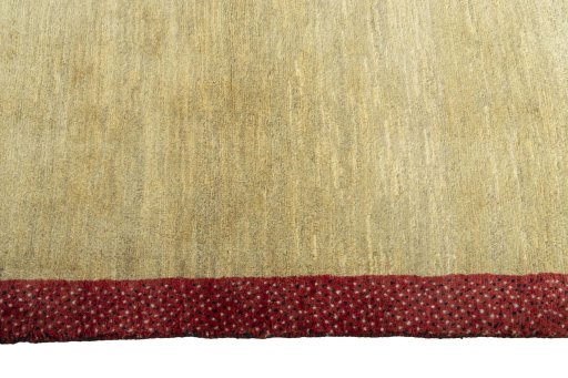 Close-up detail of New Persian Gabbeh rug from Iran / Persia showing Wool weave