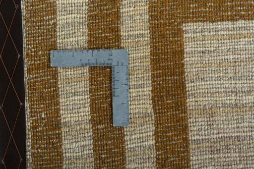 Close-up detail of 2000s Persian Gabbeh rug from Iran / Persia showing Wool weave