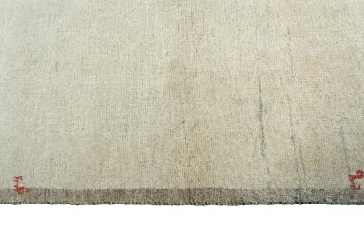 Close-up detail of New Persian Gabbeh rug from Iran / Persia showing Wool weave