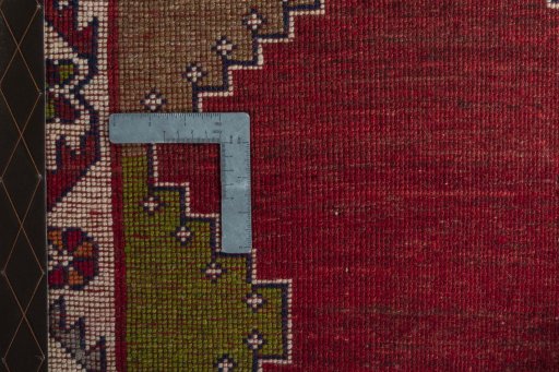 Close-up detail of 2000s Persian Gabbeh rug from Iran / Persia showing Wool weave