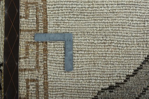 Close-up detail of 2000s Persian Gabbeh rug from Iran / Persia showing Wool weave
