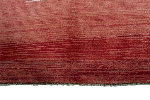 Central medallion detail of 2000s Persian Gabbeh rug from Iran / Persia
