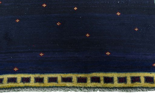 Central medallion detail of 2000s Persian Gabbeh rug from Iran / Persia
