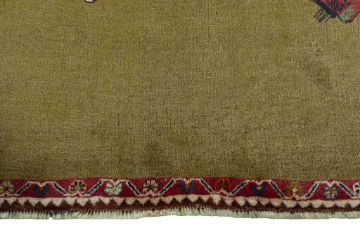 Central medallion detail of 2000s Persian Gabbeh rug from Iran / Persia