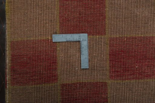 Close-up detail of 2000s Persian Gabbeh rug from Iran / Persia showing Wool weave