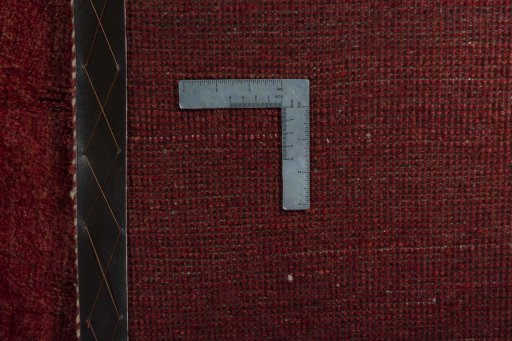 Close-up detail of New Persian Gabbeh rug from Iran / Persia showing Wool weave