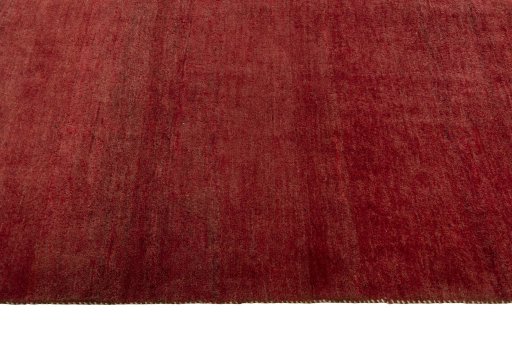 Close-up detail of New Persian Gabbeh rug from Iran / Persia showing Wool weave