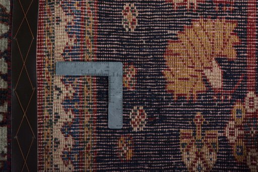 Surface texture of 2000s Persian Gabbeh rug with natural Wool and intricate pattern