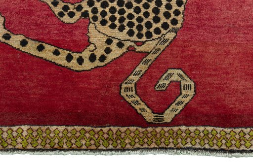 Central medallion detail of 2000s Persian Gabbeh rug from Iran / Persia