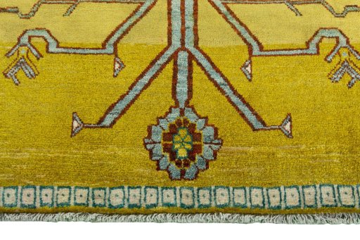 Central medallion detail of 2000s Persian Gabbeh rug from Iran / Persia