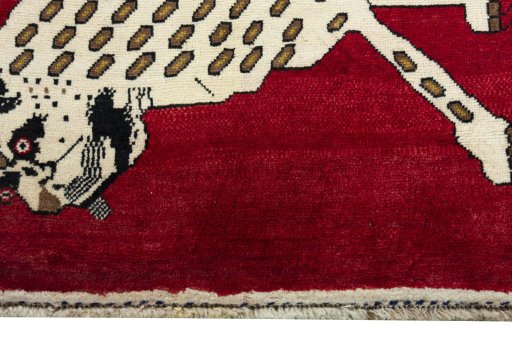 Central medallion detail of 2000s Persian Gabbeh rug from Iran / Persia