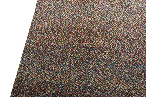 Backside of handmade New Persian Gabbeh rug showing knot structure and weave density